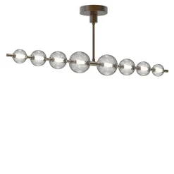 Caravaggio 8-light Gray Murano Glass Chandelier
