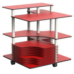 Carello Musica 1968 Red Trolley With Wheels by Joe Colombo