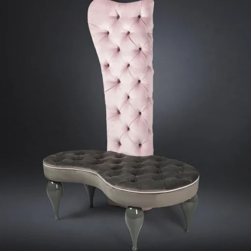 Carlos Pink and Gray Armchair