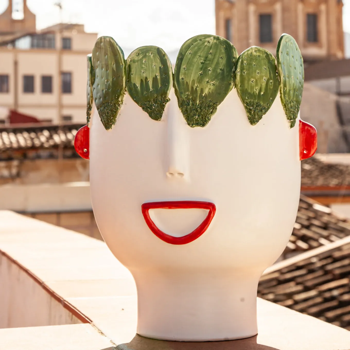 Carmelina Street Vendor of Prickly Pears Head Vase