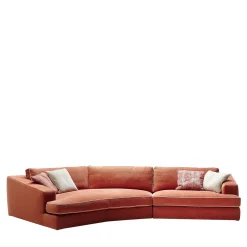Carmelo Angular Red-Fabric Sofa