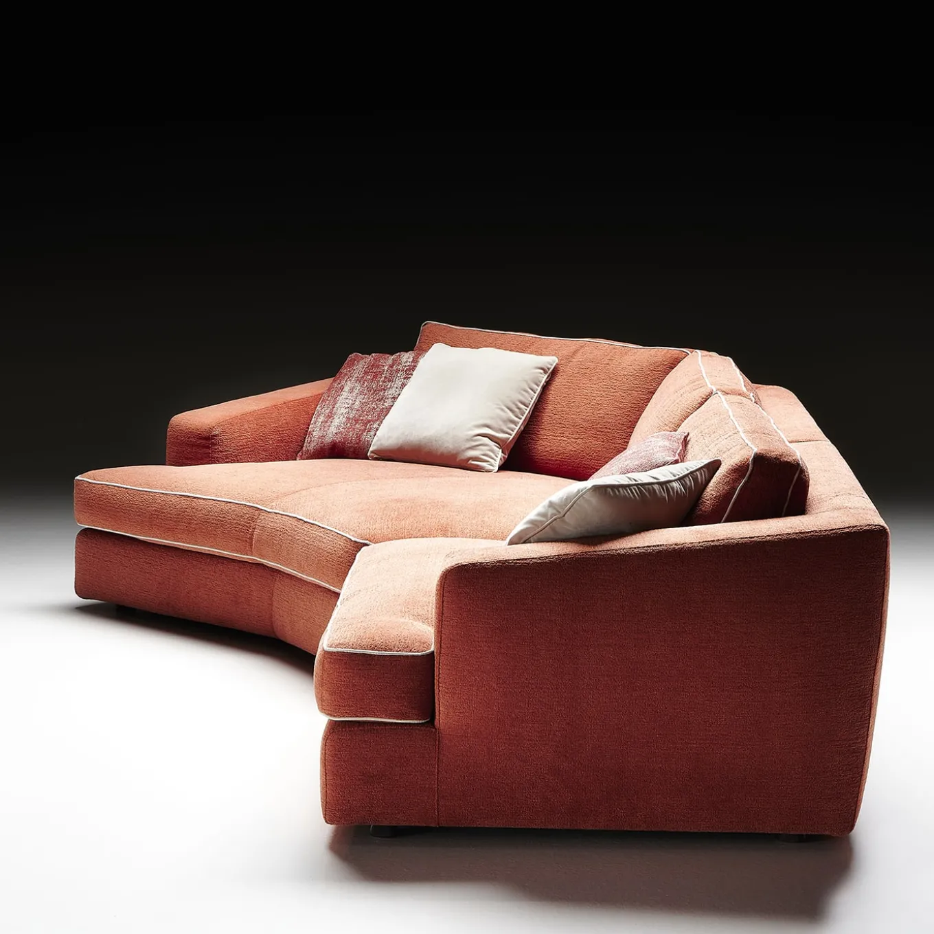 Carmelo Angular Red-Fabric Sofa