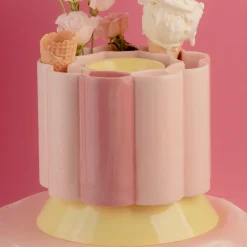 Carosello Large Multicolor Ceramic Cup for Icecream