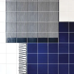 Carpet Blue and Yellow Ceramic Composition by Giuliano Andrea dell’Uva 300 x 180