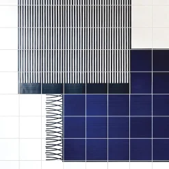 Carpet Total Blue Ceramic Composition by Giuliano Andrea dell’Uva 200 x 100