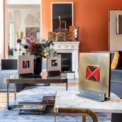 Carré Cloisonné On Leather Decorative Art Piece #14