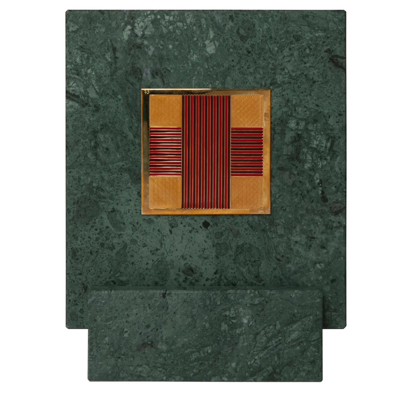 Carré Cloisonné On Marble Decorative Art Piece #8