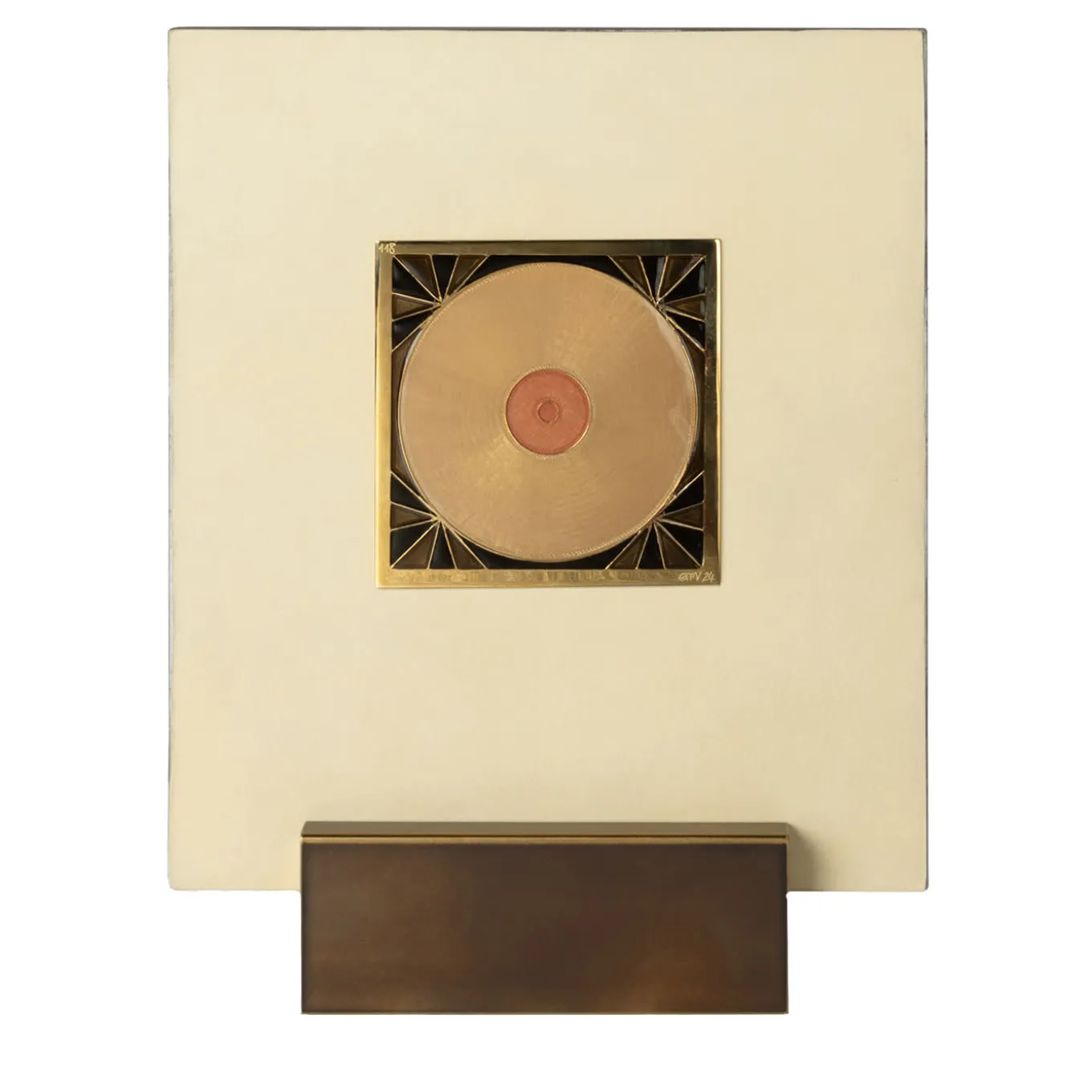 Carré Cloisonné On parchment Decorative Art Piece #17