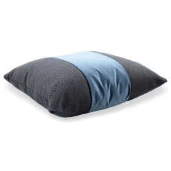 Carrè Degradè Band Cushion in jacquard fabric and silk velvet