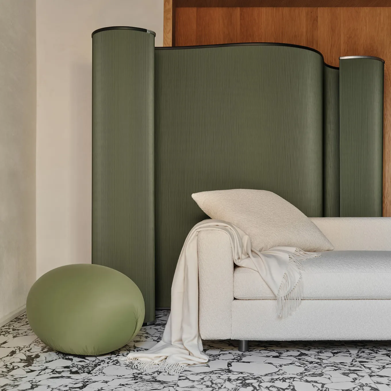 Cartoons Green Room Divider by Luigi Baroli