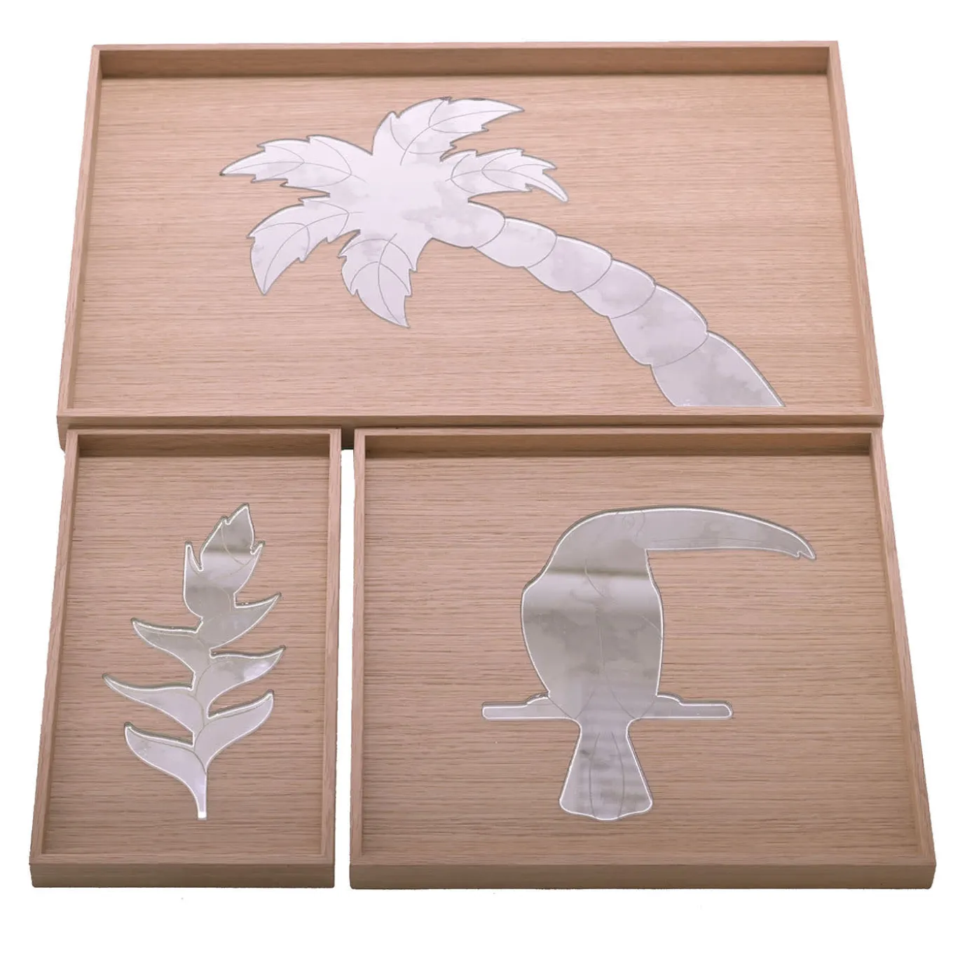 Casarialto Atelier TROPICAL REFLECTIONS SET OF 3 TRAYS by Giovanni Simionato