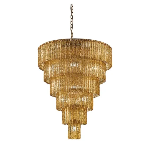Cascade Amber 19-Light Chandelier