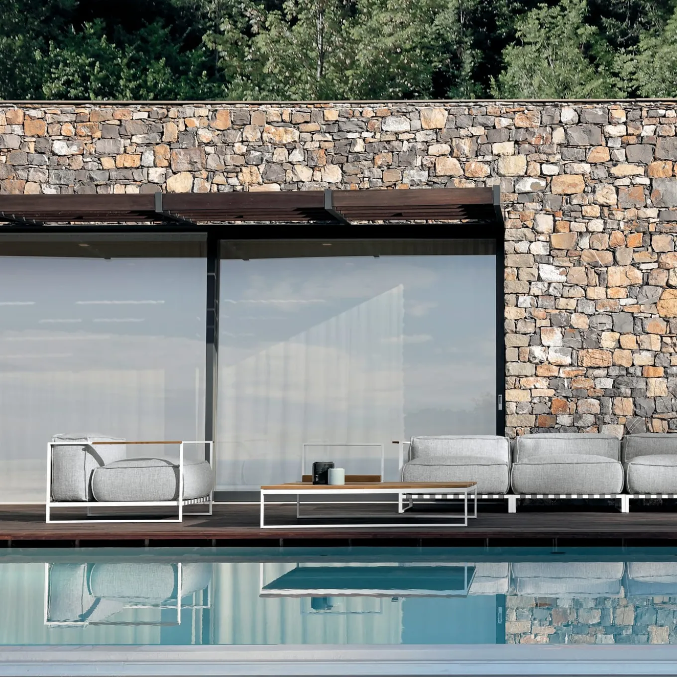 Casilda Gray Armchair with White Frame