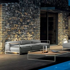 Casilda Gray Armchair with White Frame