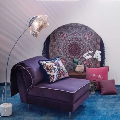 Casquet Mini in Deep Purple Velvet Daybed