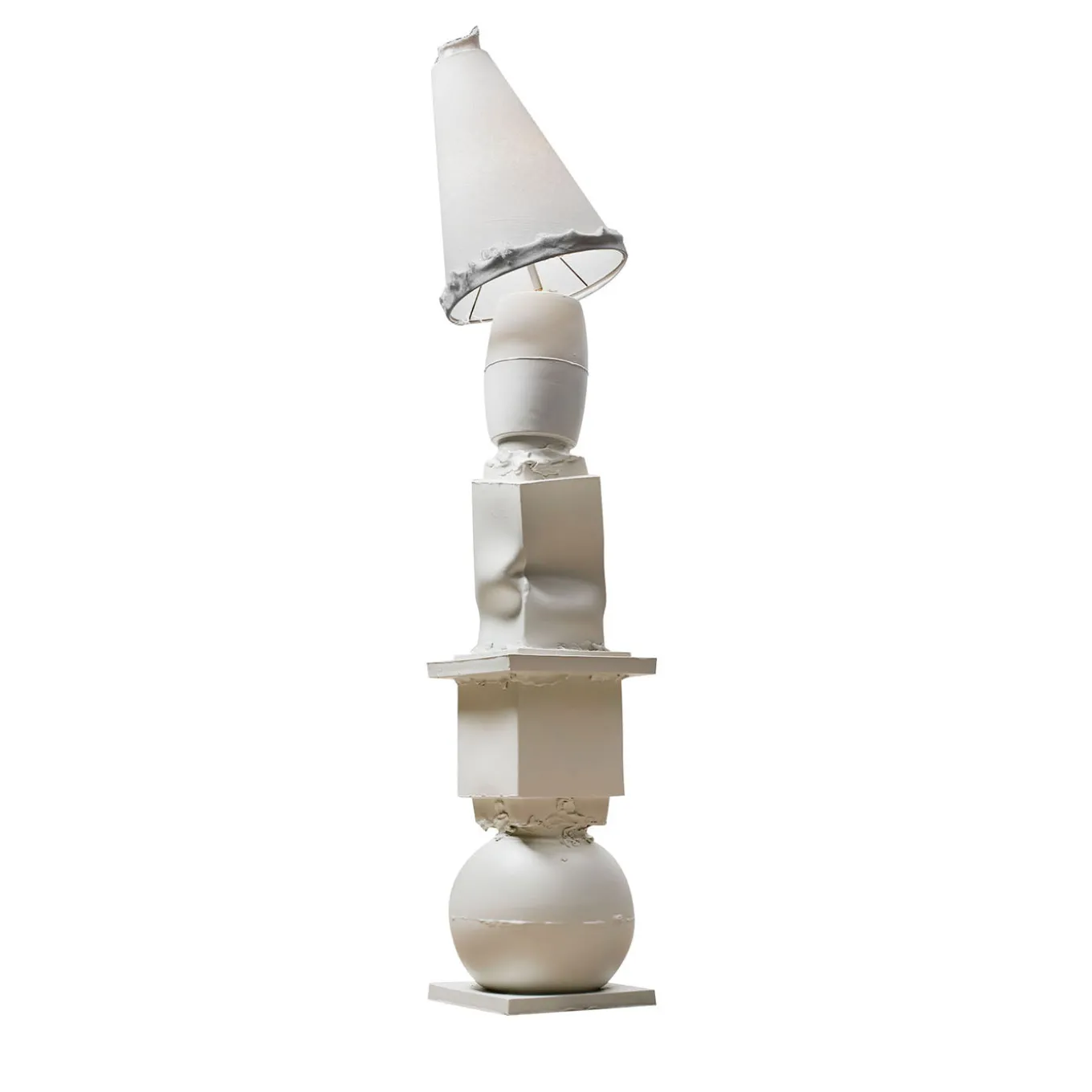 Cassola+Marostica+Brenta+Breganze white ceramic with lampshade floor lamp