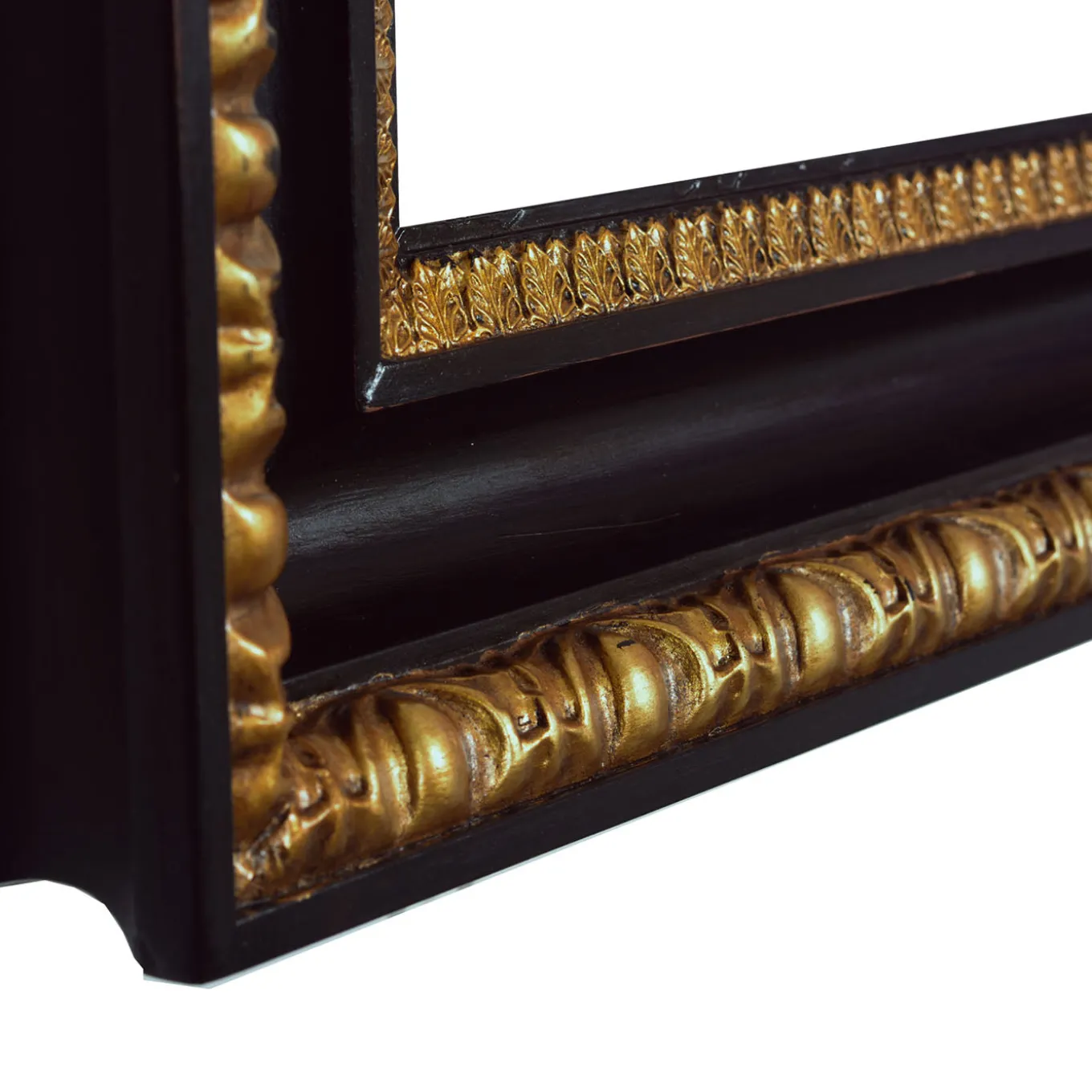 Cassonetto Impero Ebony and Gold Wall Mirror