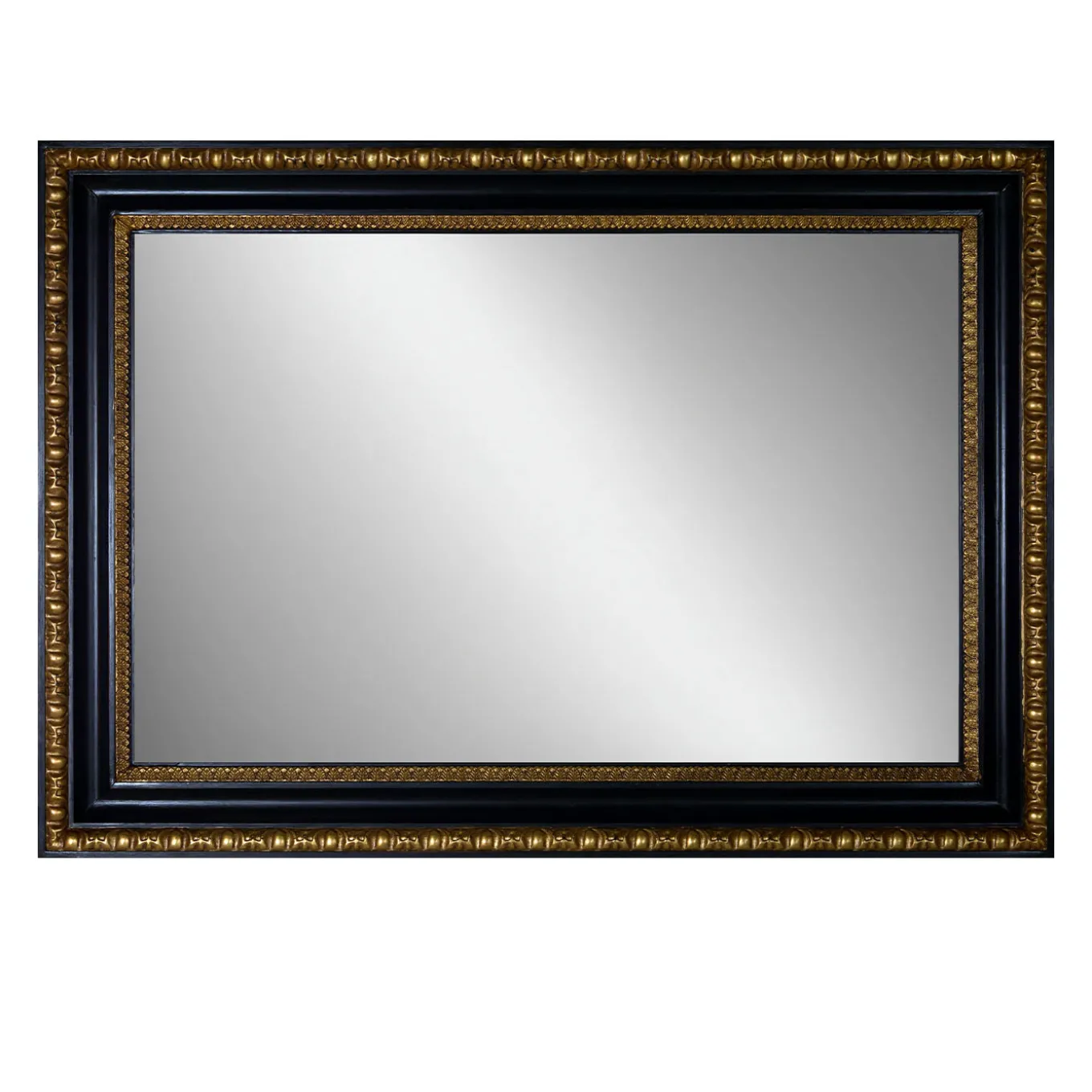 Cassonetto Impero Ebony and Gold Wall Mirror