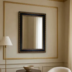 Cassonetto Impero Ebony and Gold Wall Mirror