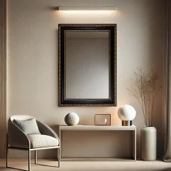 Cassonetto Impero Ebony and Gold Wall Mirror