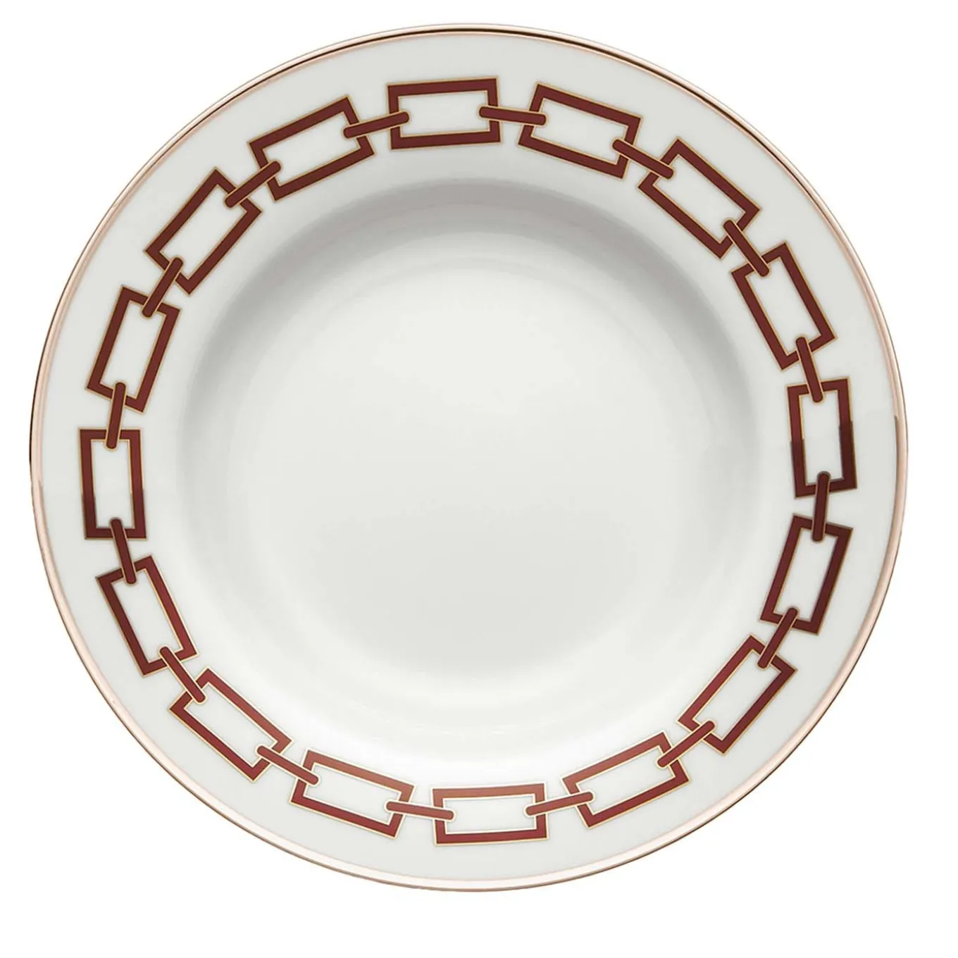 Catene Scarlatto Set of 6 Soup Plates by Gio Ponti