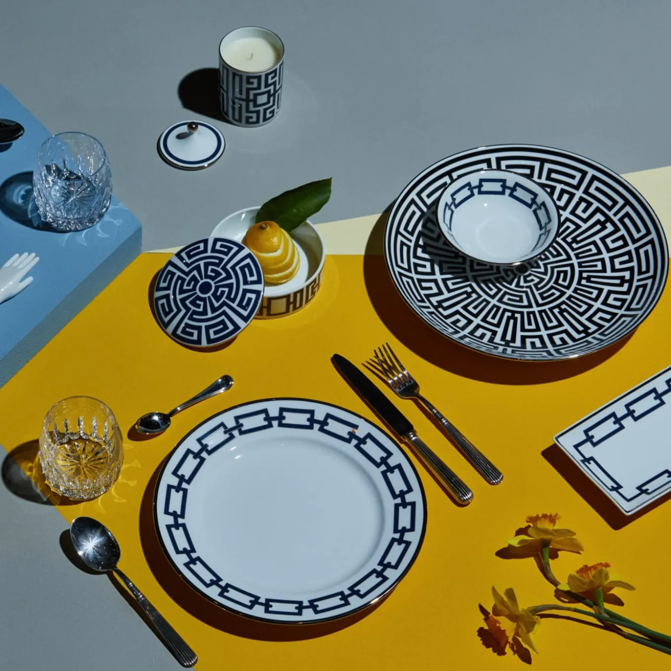 Catene Zaffiro Set of 6 Dinner Plates by Gio Ponti