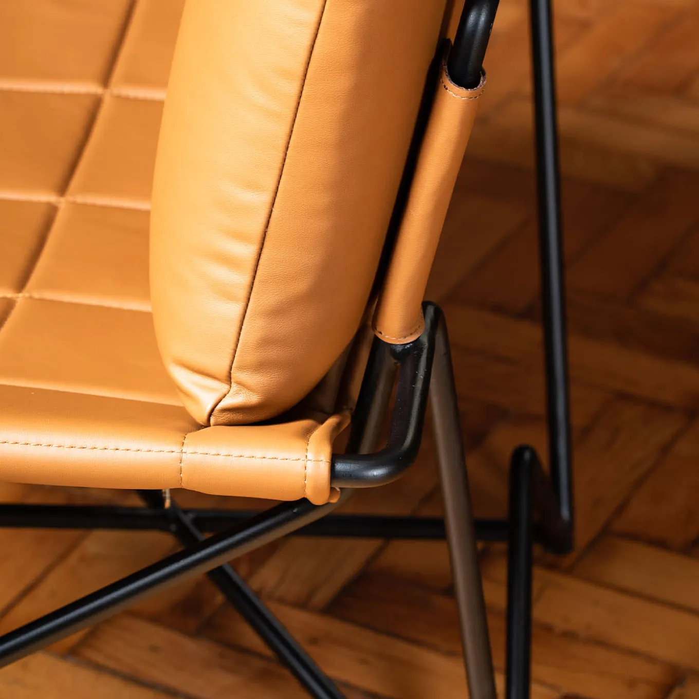 Caterina Brown Leather Lounge Chair