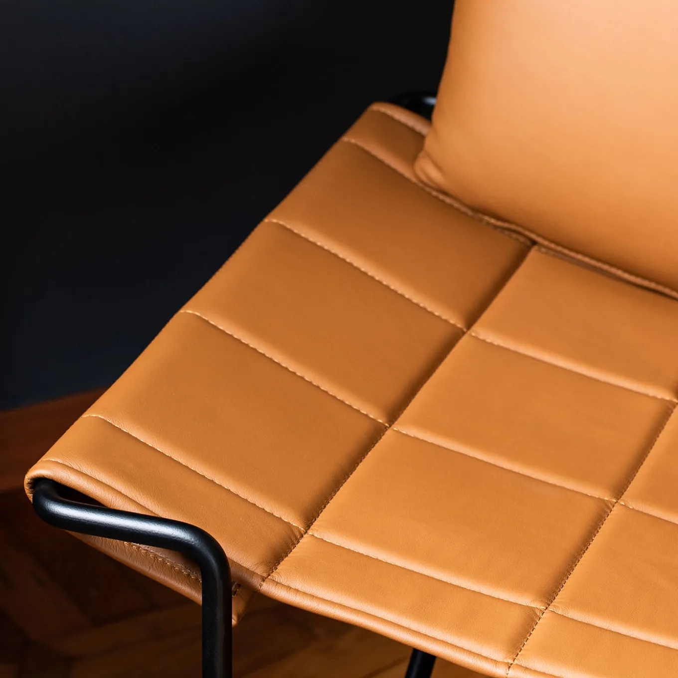 Caterina Brown Leather Lounge Chair