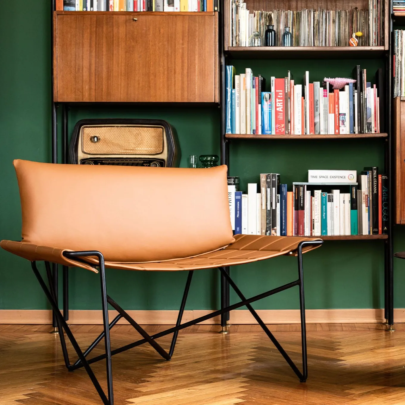 Caterina Brown Leather Lounge Chair