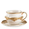 Caterina Large White & Gold Tea Cup with Saucer