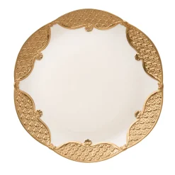 Caterina Set of 2 White & Gold Dinner Plates