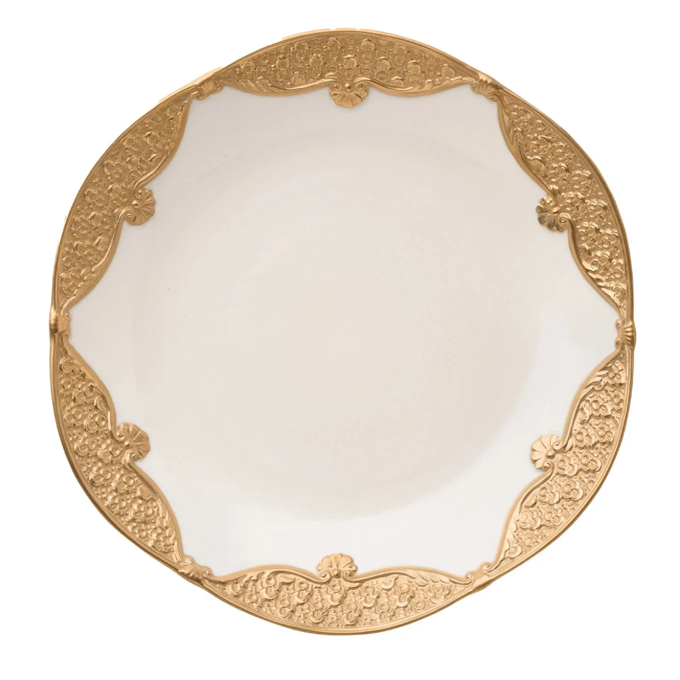Caterina Set of 2 White & Gold Soup Plates
