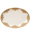 Caterina Small Oval White & Gold Serving Plate