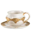 Caterina White & Gold Espresso Cup with Saucer