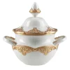 Caterina White & Gold Sugar Bowl with Lid