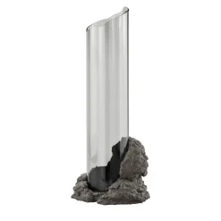 Catharsis Black Glass & Stone Vase #1