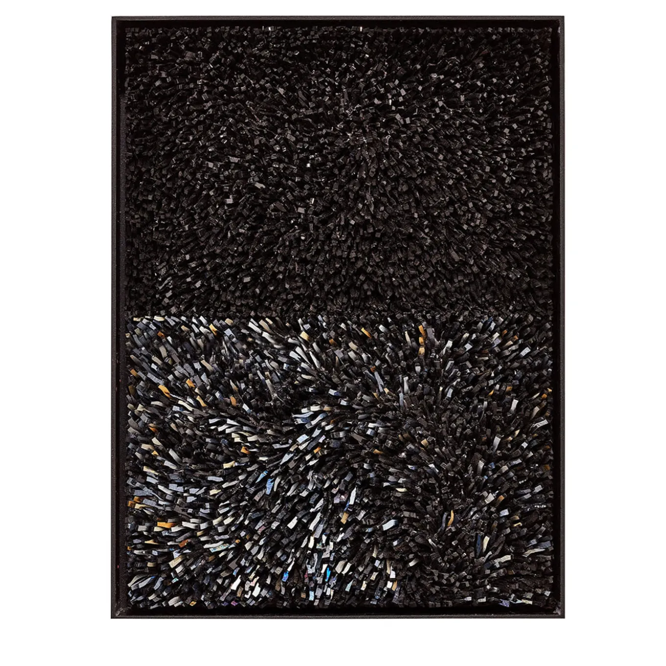 Cattedrale n112 Black Glass Decorative Panel