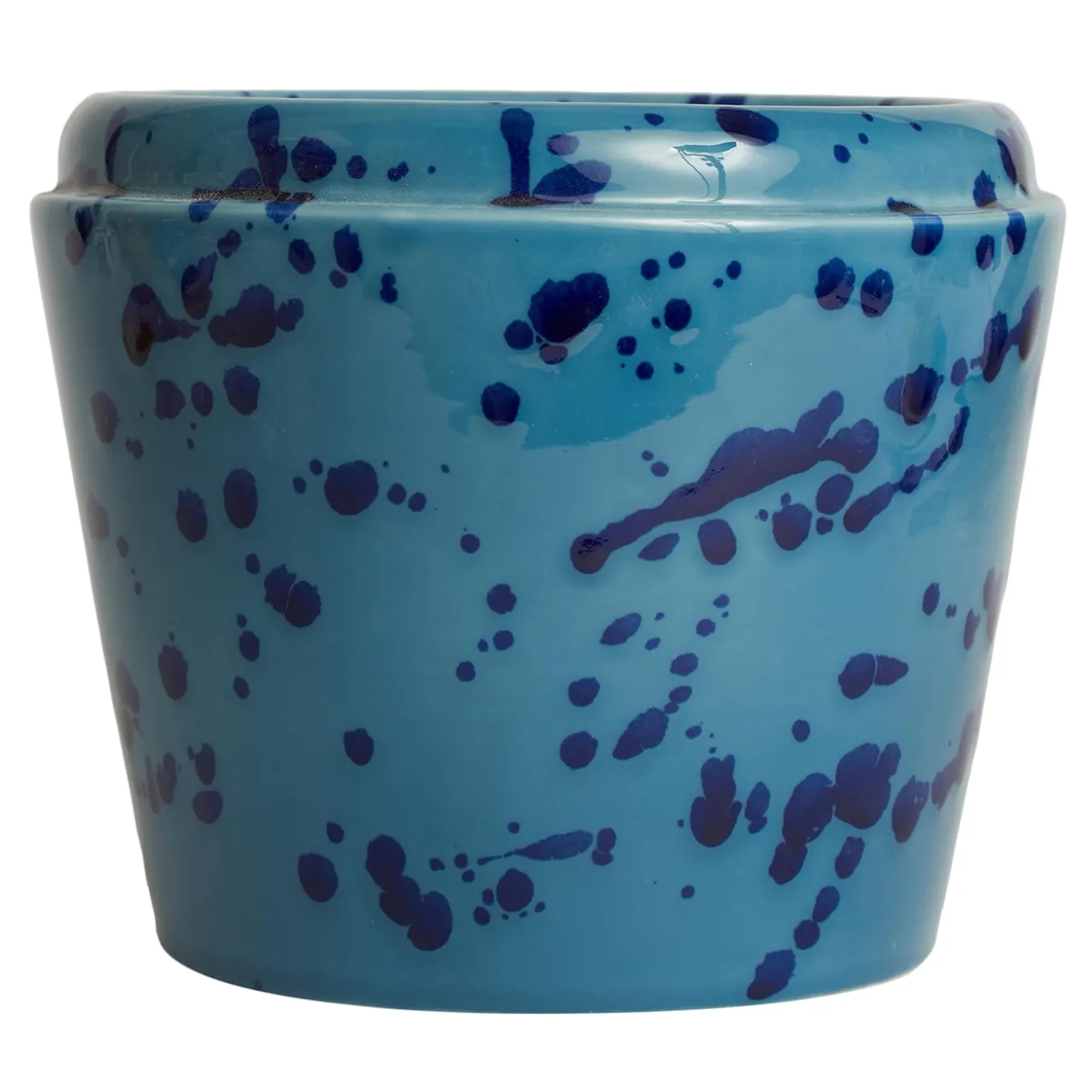 Celeste and Blue Ceramic Cachepot Vase