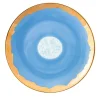 Celestial Set of 2 Blue Dessert Plates with Jagged Rim