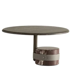 Champignon Small Side Table with Lepanto Red Marble Base