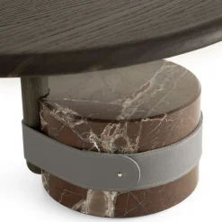 Champignon Small Side Table with Lepanto Red Marble Base