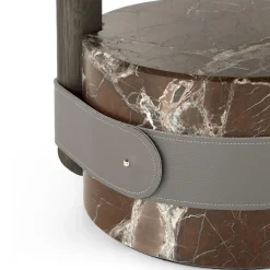 Champignon Small Side Table with Lepanto Red Marble Base