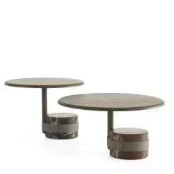 Champignon Small Side Table with Lepanto Red Marble Base
