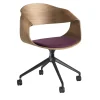 Chantal Black Base With Walnut Canaletto Chair