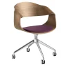 Chantal Polished Base With Walnut Canaletto Shell Chair