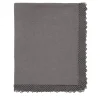 Charcoal Tablecloth with Macramé
