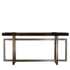 Charlotte Console With Bronzed Metal Base