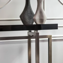 Charlotte Console With Bronzed Metal Base