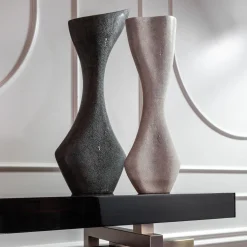 Charlotte Console With Bronzed Metal Base