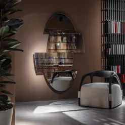 Chassis Black Ash Solid Wood Armchair & Fabric Upholstery